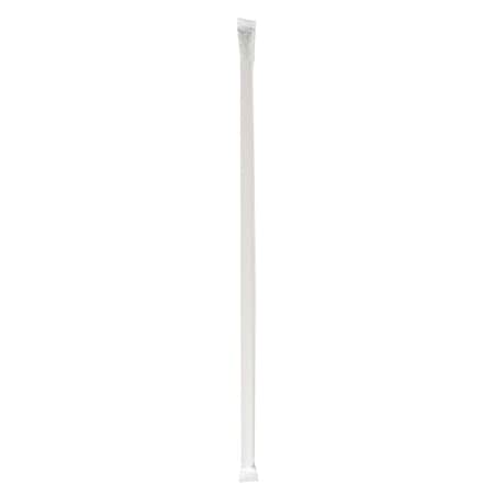 Boardwalk Wrapped Jumbo Straws, 10.25", Polypropylene, Red/White Striped, PK2000 BWKJSTW1025RW